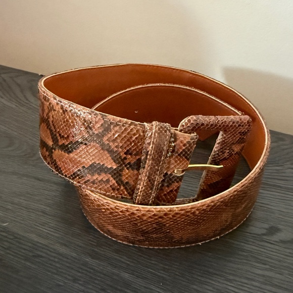 Rare Genuine Snake Skin Leather Waist Belt